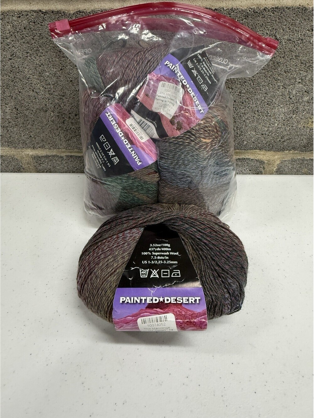 Painted Desert 100% Superwash Wool Yarn Shade #14 Spring Has Sprung 5 Skein Lot